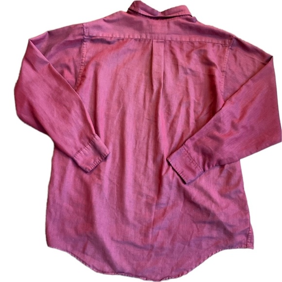 Sears and Roebuck Men’s Button Down Shirt Vintage Maroon Size L - Picture 7 of 11